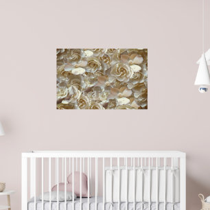 Elegant Floral Rose Petal Pattern  Poster