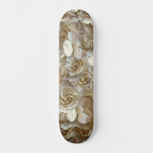 Elegant Floral Rose Petal Pattern  Skateboard