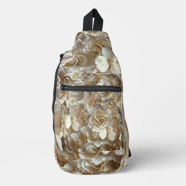 Elegant Floral Rose Petal Pattern  Sling Bag (Front)