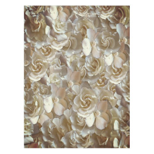 Elegant Floral Rose Petal Pattern Tablecloth