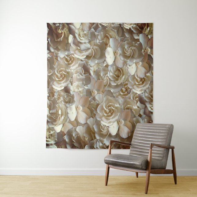 Elegant Floral Rose Petal Pattern  Tapestry (In Situ)