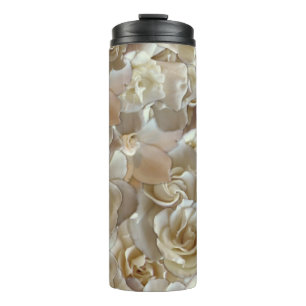 Elegant Floral Rose Petal Pattern  Thermal Tumbler
