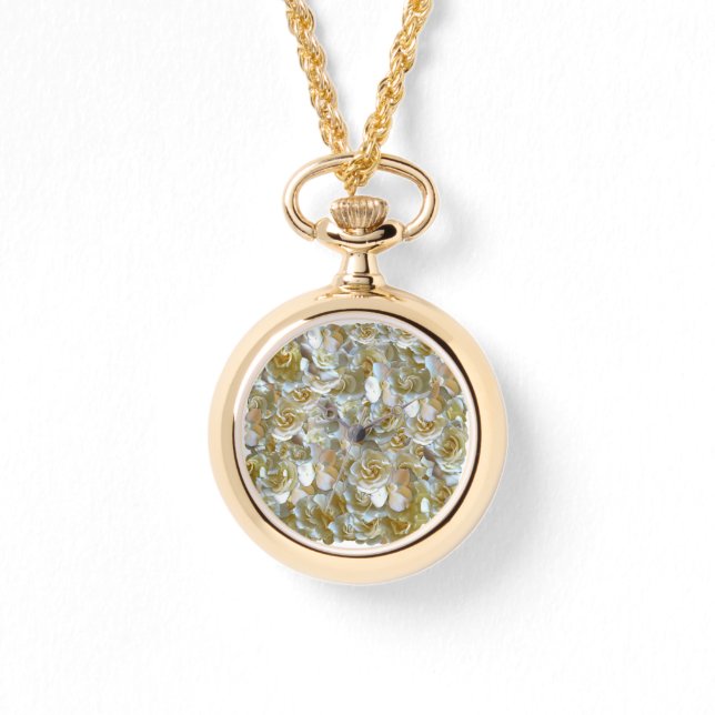 Elegant Floral Rose Petal Pattern  Watch (Front)