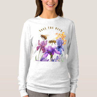 Elegant floral save the bees T-Shirt