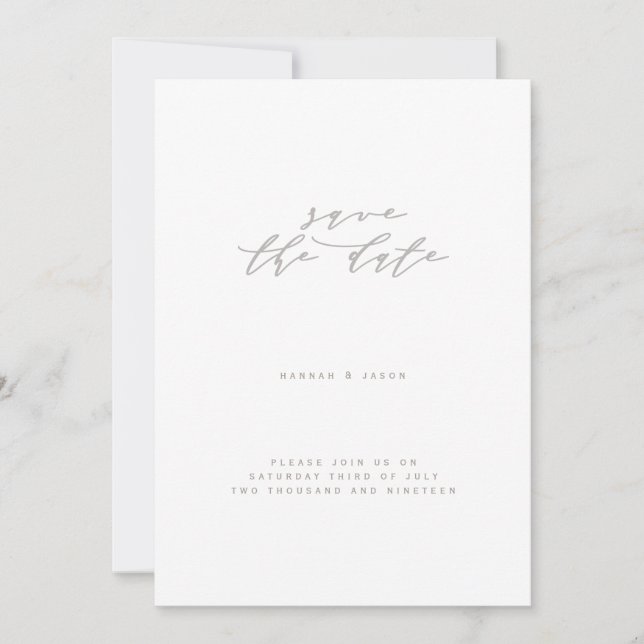 Elegant floral save the date (Front)