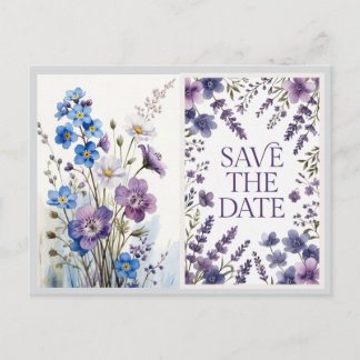 Elegant Floral Save the Date Announcement Postcard