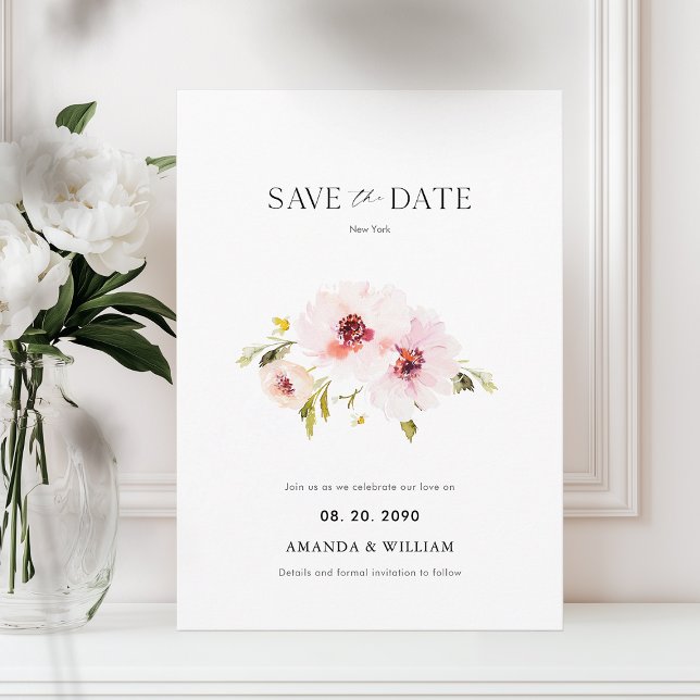 Elegant Floral Save The Date Card (Creator Uploaded)