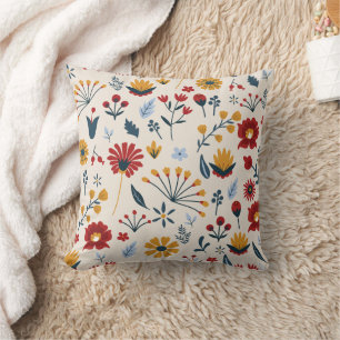 Elegant Floral Scandinavian Print  Cushion