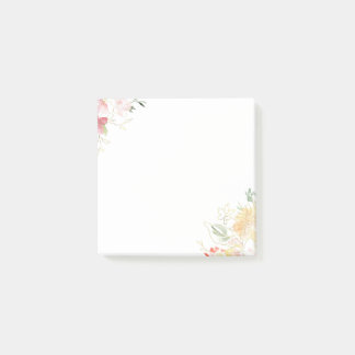 elegant floral school teacher post-it notes