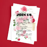 Elegant Floral Script Fill In Invitation<br><div class="desc">Invite your guests with this vibrant coloured invitation. Easy to use template to hand write or add text that looks handwritten on your invitations. Use for any occasion or event such as mother's day, birthdays, anniversaries, weddings, and family gatherings. All purpose invitation that will make your celebration planning easy. Further...</div>