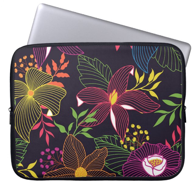 Elegant floral seamless pattern, artistic design. laptop sleeve (Front)