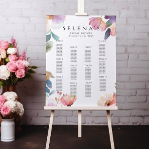 Elegant Floral Seating Chart Design