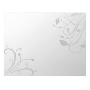Elegant Floral Shapes Illustration - Notepad