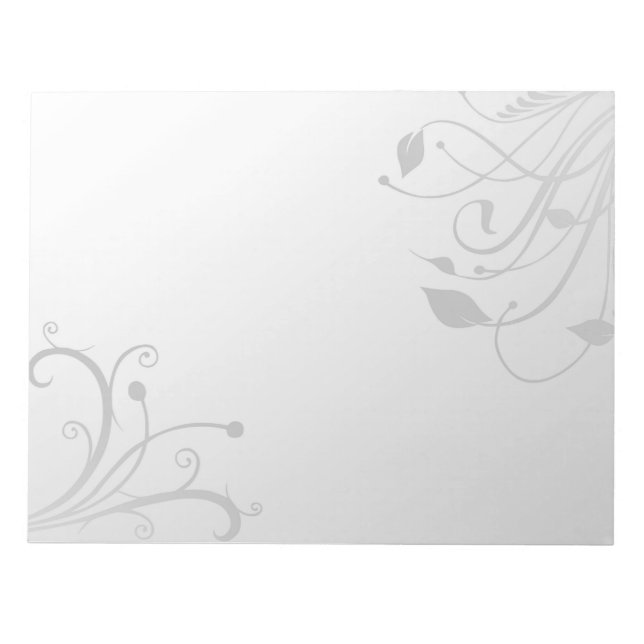 Elegant Floral Shapes Illustration - Notepad (Front)