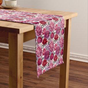 Elegant Floral Short Table Runner