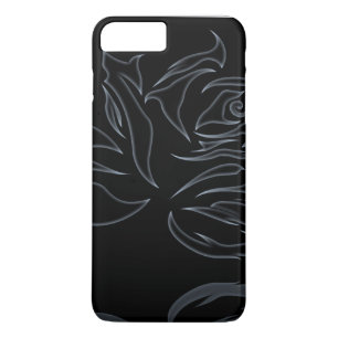 Elegant Floral Silver rose tough iPhone 8 Plus/7 Plus Case