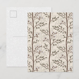 Elegant Floral Small Flower Buds Art Postcard
