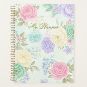Elegant Floral Spiral Bound Planner