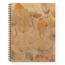 Elegant Floral Spiral Notebook with Ruled Lines
