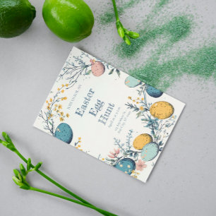 Elegant Floral Spring Easter Egg Hunt Invitation