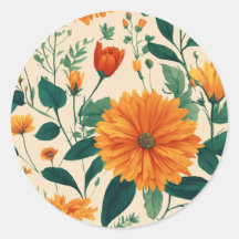 Elegant Floral Stickers