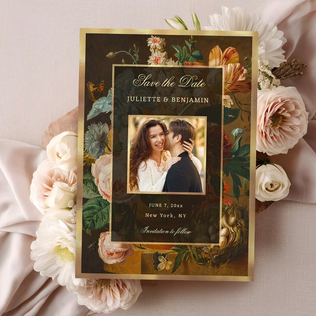 Elegant Floral Still Life Wedding Save the Date (Creator Uploaded)