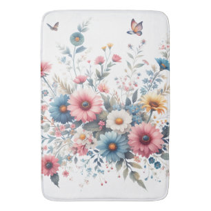 Elegant Floral Stunning Blooms 🌸 Bath Mat