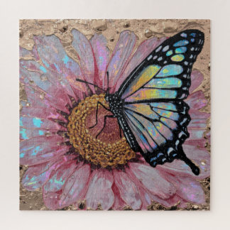 Elegant Floral Surface – Textured Flower Beauty Jigsaw Puzzle