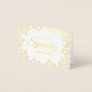 Elegant Floral Sympathy Foil Card