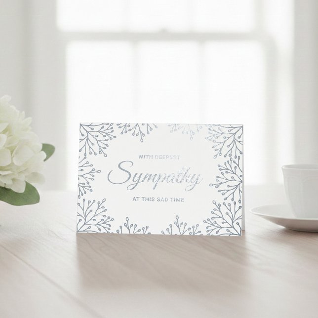 Elegant Floral Sympathy Foil Card (Creator Uploaded)