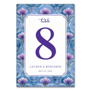 Elegant Floral Table Number 8