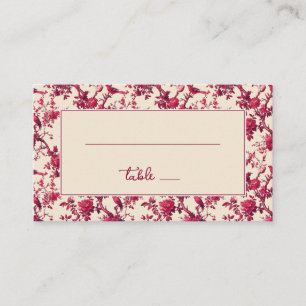 Elegant Floral Table Number Card