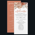 Elegant Floral Terracotta Wedding Program<br><div class="desc">An elegant terracotta floral wedding program. Coordinates with the Autumn Boho Floral wedding collection. This customisable Ceremony Program features rust/terracotta watercolor foliage. To make advanced changes,  go to "Click to customise further" option under Personalise this template. Designed for you by blackberry Boulevard.</div>
