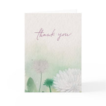Elegant Floral Thank You Card