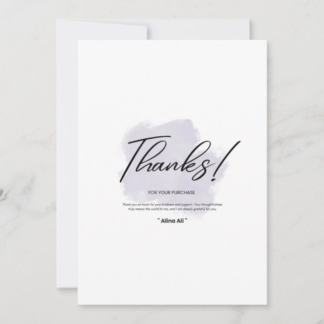 Elegant Floral Thank You Card (Front)