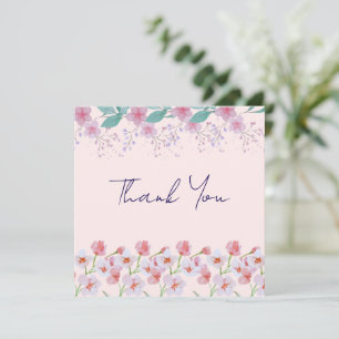 Elegant Floral Thank You Card