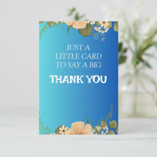 Elegant Floral Thank You Card with Personalised Me
