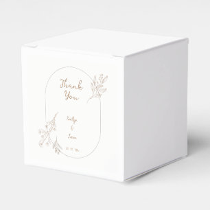 Elegant Floral Thank You Wedding  Favour Box