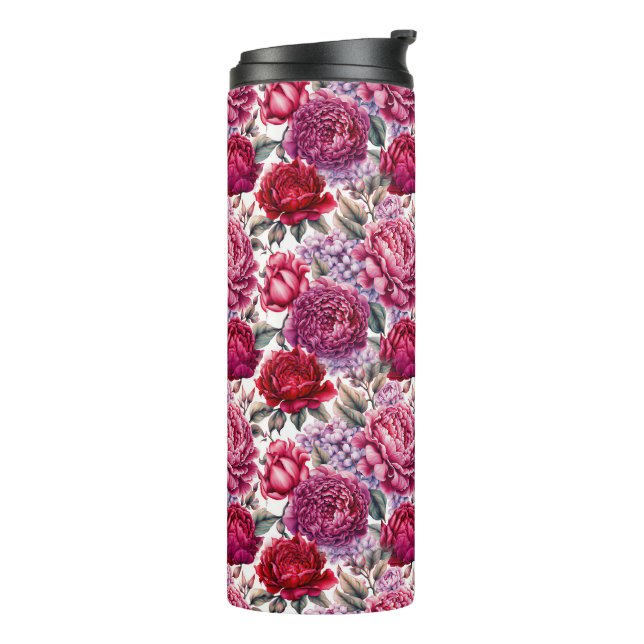 Elegant Floral  Thermal Tumbler (Rotated Left)