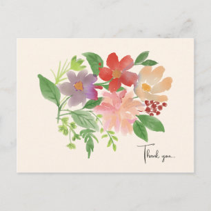 Elegant Floral Thinking of You Postcard