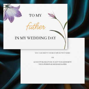 Elegant Floral To my father on my Wedding Day Invitation