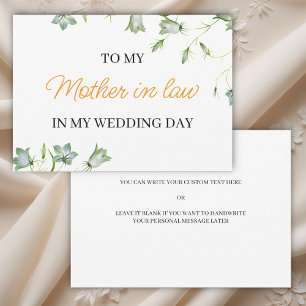 Elegant Floral To my mother in law on my Wedding  Invitation