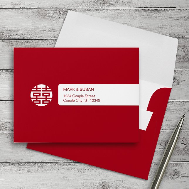 Elegant Floral Traditional Chinese RSVP Envelopes (Creator Uploaded)