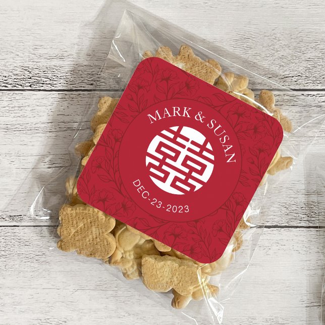 Elegant Floral Traditional Chinese Wedding Sticker (Creator Uploaded)