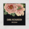 Elegant floral trendy pink peony business cards