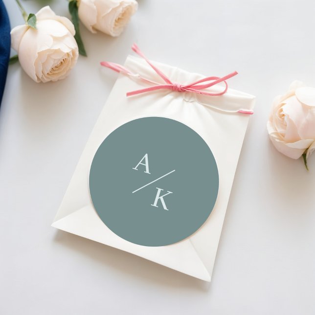 Elegant Floral Turquoise/Teal Classic Round Sticker (Creator Uploaded)