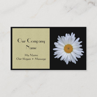 Elegant, Floral, Two Tone, Daisy Business Card