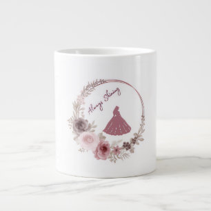 Elegant Floral Typography Classic Mug & Sticcker