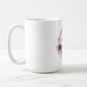 Elegant Floral Typography Classic Mug & Sticcker