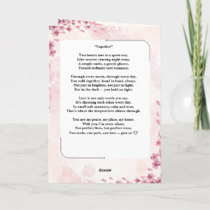 Elegant Floral Valentine’s Day Card Soft Pink Rose